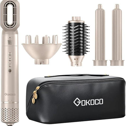Gokoco AirStyle 5 Pro – Modelador 5 em 1 para Secar, Alisar e Enrolar